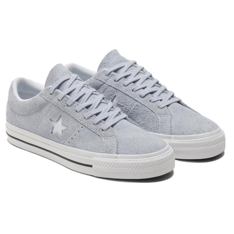 Converse One Star Trendy Versatile Slip-resistant Shock-absorbing Low-top Skate Shoes Unisex Light Gray Blue