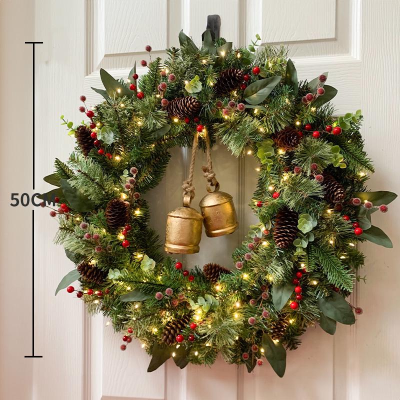 

Creative Christmas Wreath Pendant: 50-80CM for Door, Window, Desk, Indoor & Outdoor Décor