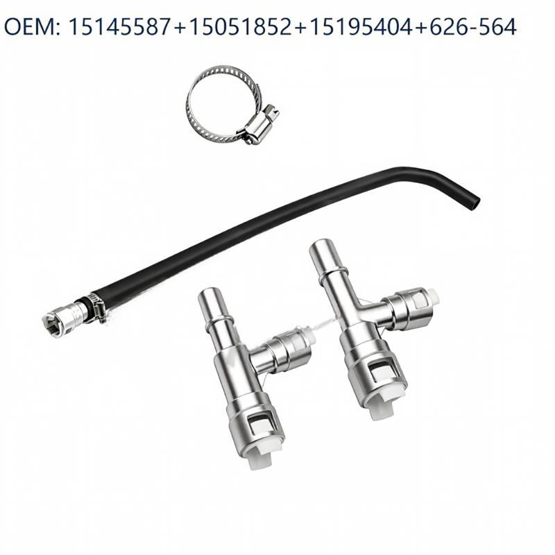 Replacement Heater Hose Kit for Full Size SUV Cooling Service, Aluminum Tees Connector Assembly with Clamp for Vehicle Applications 5145587 15051852