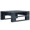 Footrest - vidaXL - Garden Pallet - Solid Wood - Black - 25 Cm Height