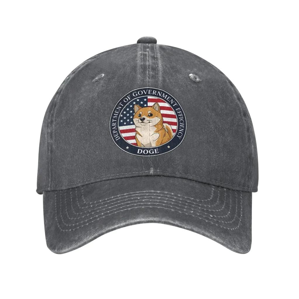 doge DEPARTMENT OF GOVERNMENT EFFICIENCY Print Caps for Men Women Cotton  Trucker Hat Daily Wear Baseball Cap Adjustable