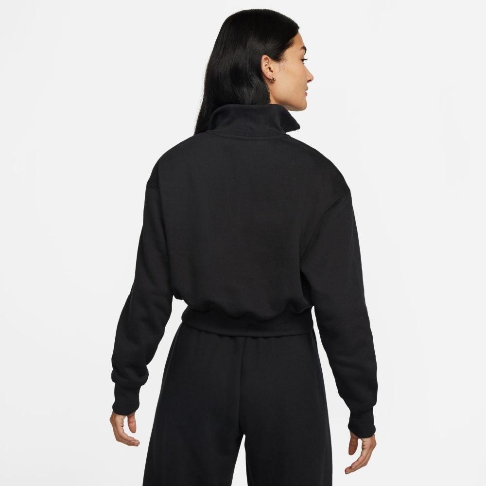 Nike W Phnx Flc Qz Crop Dq5768 010blk Sail