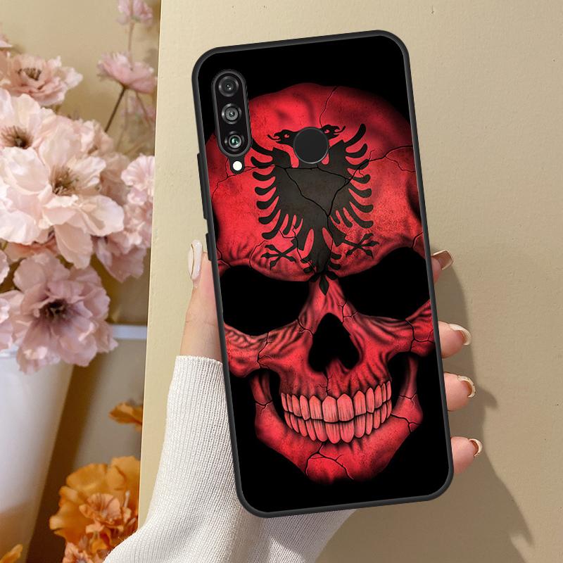Albanische Flagge Adler Für Huawei Nova 11 Pro 9 10 SE Y70 Y60 Y90 Y61 Y91 Y73 Y72 12s 12i 11i 8i P30 P40 Lite Hülle