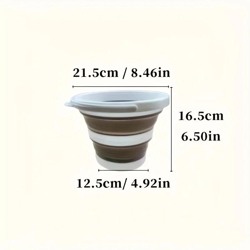 1pc Collapsible Multi-Use Bucket - Space-Saving Foldable Design for Car Washing/Camping/Fishing
