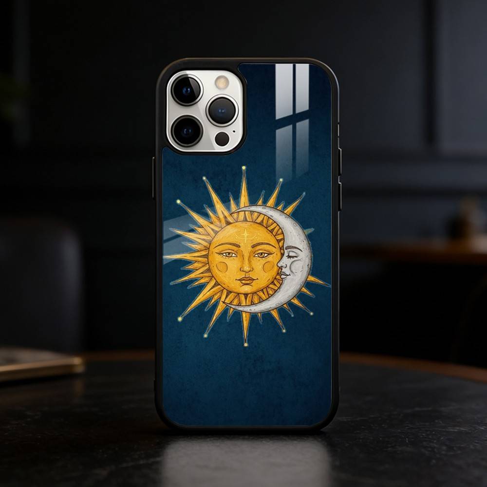 Retro Tarot Sun Moon Stars Phone Case For iPhone 17 16 15 14 13 12 Pro Max Plus for Mirror Wireless Magnetic Cover