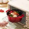 GLASSLOCK 2.8L Red Flame Enamel Pot