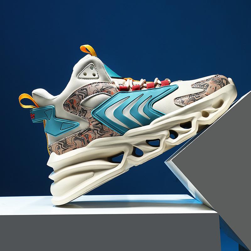 New winter leather blade sole men's shoes platform country dad shoes men's running shoes large size sports shoes