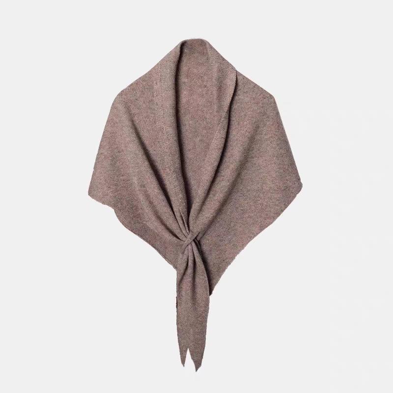 Koreanischer Stil Einfarbiger Strickschal Damen Winter Warm Vielseitiger Nackenwärmer