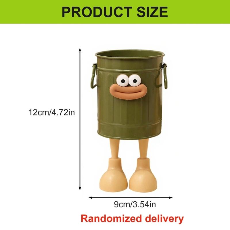 2Pcs Cartoon Pen Cup Multipurpose Desk Pen Organiser Case Makeup Brush Storage Container Office Desk Accessories