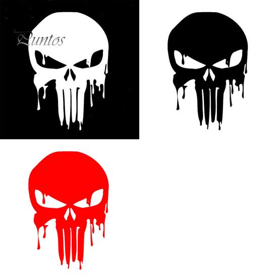 Stickers Car Sticker Self-adhesive Waterproof PET Reflective Material Skull Bloody Design for