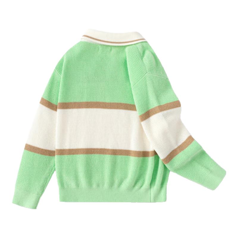 Balabala Boys Autumn Waffle Knit Pullover Sweater, Preppy Style 120