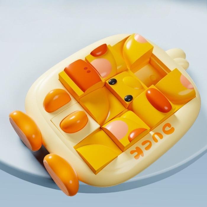 Non-Toxic 3D Cartoon Animal Huarongdao Kids Hand Eye Coordination Cartoon Dinosaur Sliding Puzzle Toy