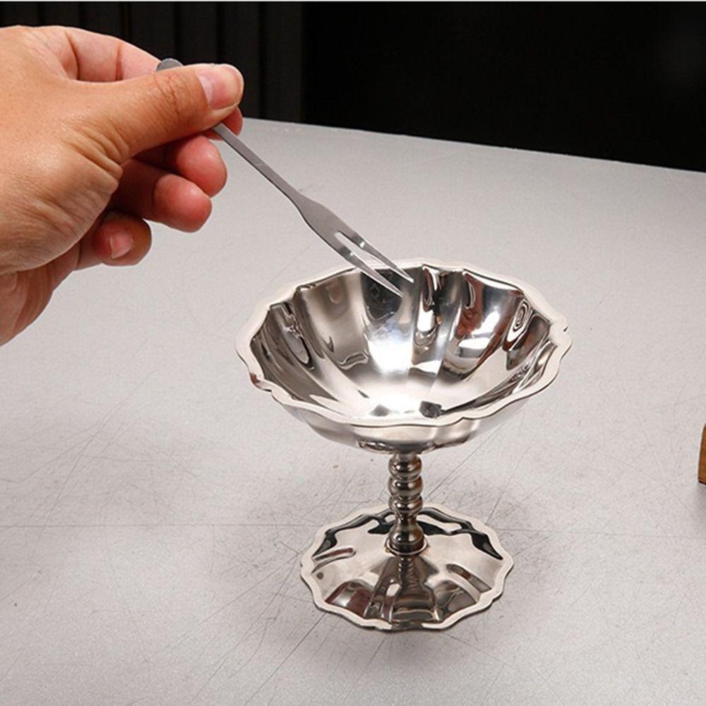 Food Grade Stainless Steel Dessert Bowl Reusable Pudding Bowl Goblet Snack Serving Dish  Party