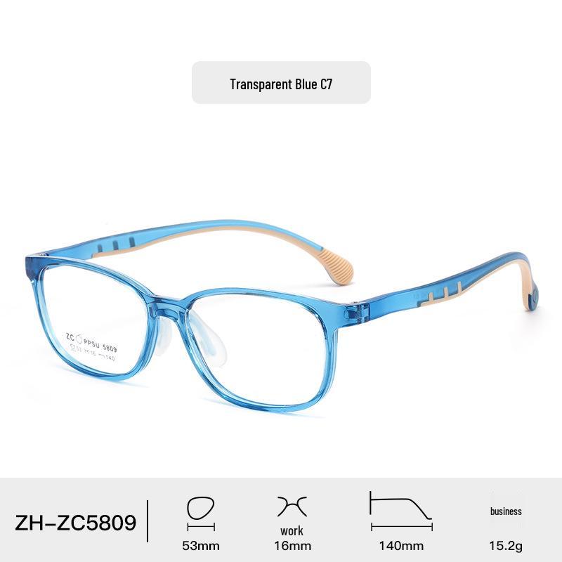 Stylish TR90 Eyeglass Frame for Kids - Lightweight, Comfortable PPSU Frame with Silicone Nose Pads for Students