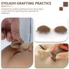4Pairs Silicone Practice Mold for Eyelash Grafting Extension Training Tool Beginner Friendly Eyelash Extension Mold