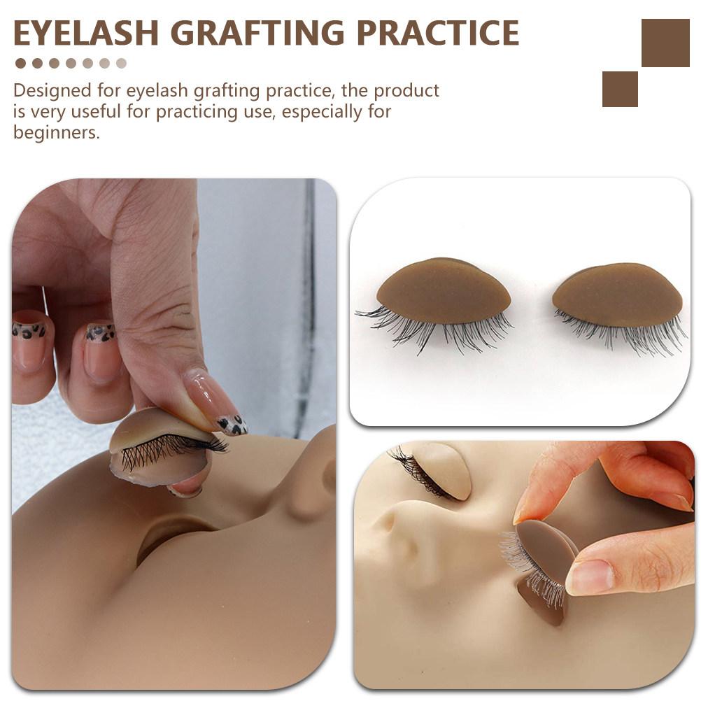 4Pairs Silicone Practice Mold for Eyelash Grafting Extension Training Tool Beginner Friendly Eyelash Extension Mold