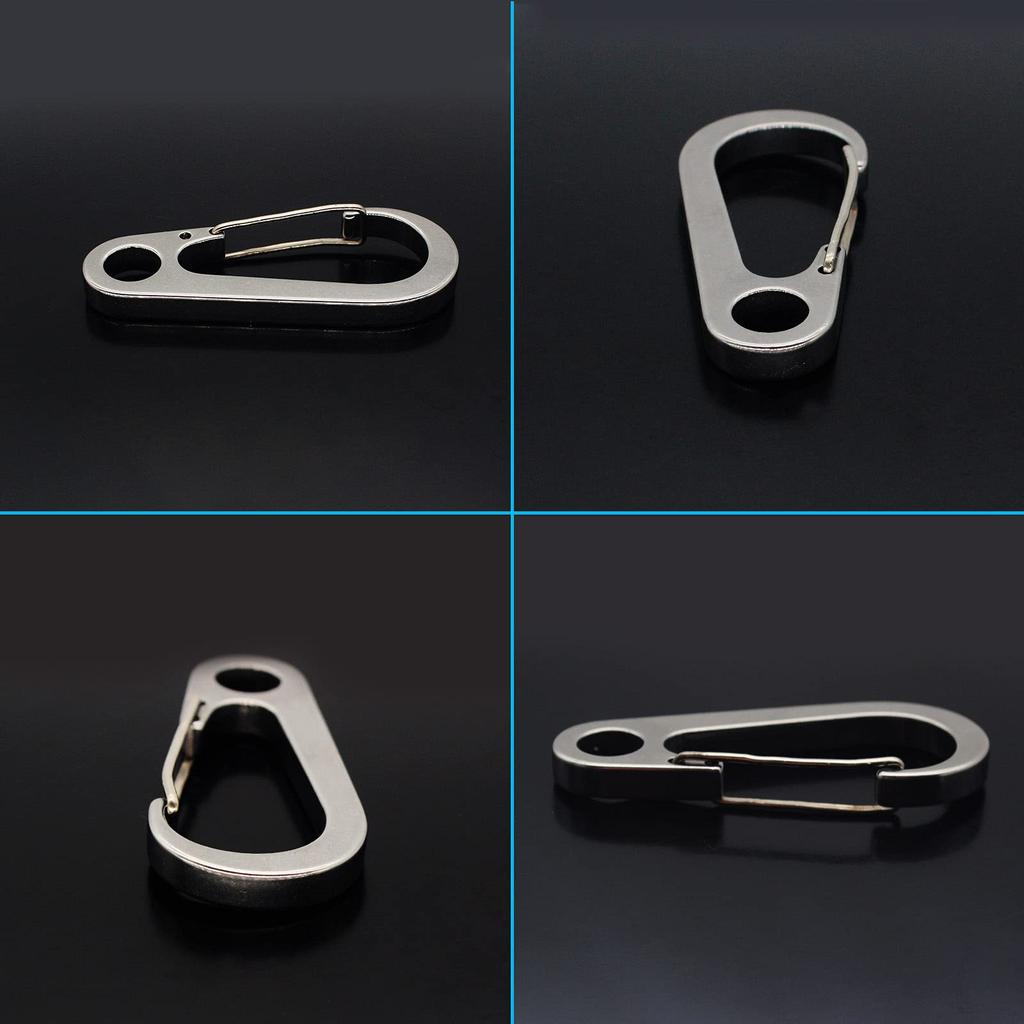 DOKEEP Groß und Mini 200 kg Traglast SUS420J2 Edelstahl Schnapphaken 7 cm Federhaken 4er-Pack Schwerlast-Karabiner, Kapazität, Haken, Leicht, Langlebig,
