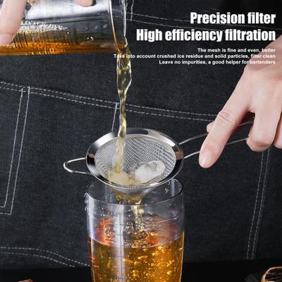 Drankzeef Niet Gemakkelijk Vervormd Multifunctioneel Roestvrij Nuttig Cocktailfilter Thee Kruiden Fijnmazige Zeef Keukengerei