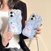 Blue Bow Frosted Case for iPhone 13/14 and 16 Pro Max