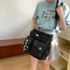 Dámská kabelka přes rameno studentská velkokapacitní taška na knihy na hodiny crossbody taška