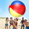 Large Inflatable Three-Color Beach Ball for Outdoor Fun and School Sports Activities