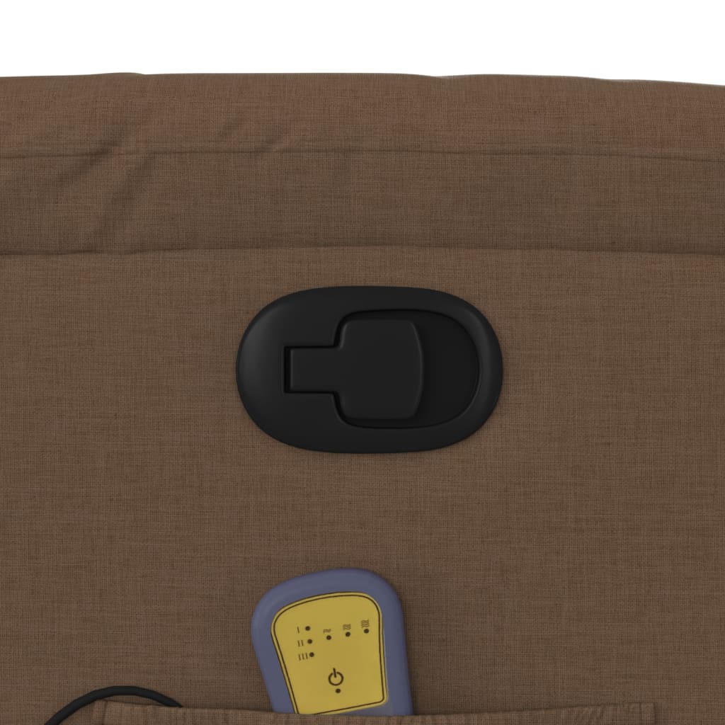 Recliner Chair with Lift Assistance Brown Fabric