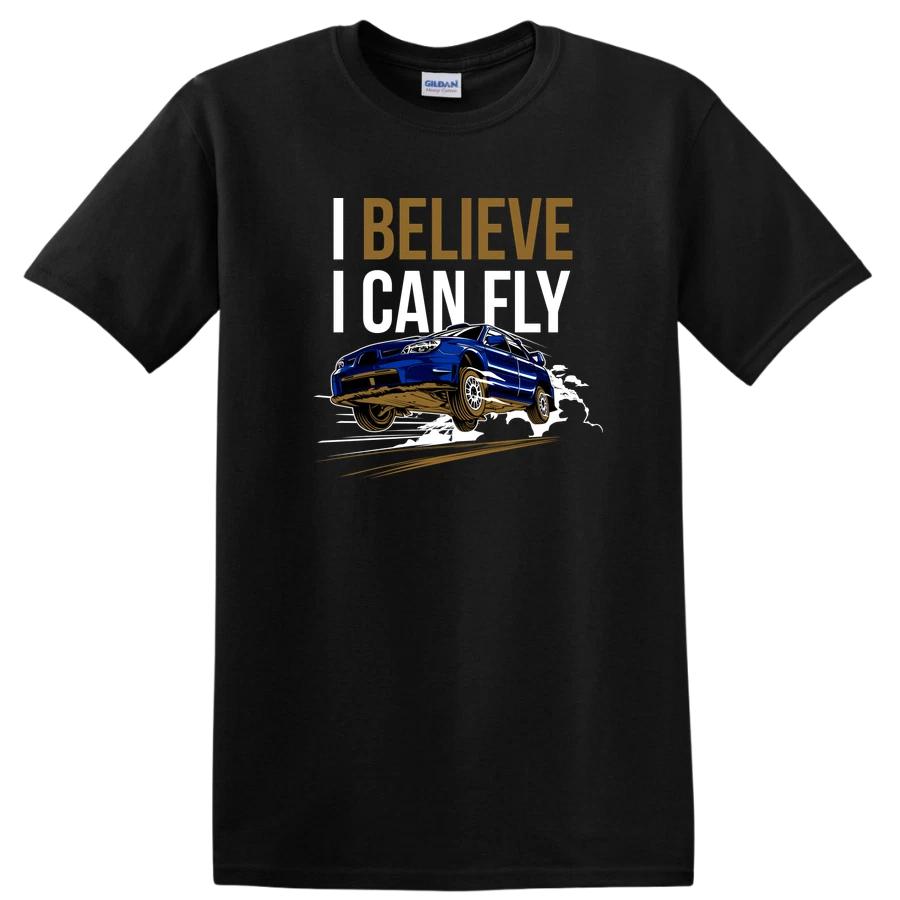 Believe I Can Fly Car T Shirt Funny Graphic Tee for Car Lovers and Enthusiasts XL