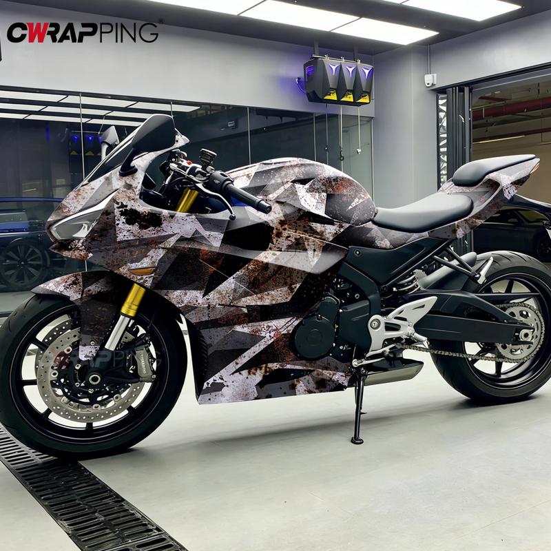 Rust Camouflage Film Exterior Car Stickers Wrap Vinyl Car Body Films Motorcycle Adhesive Vinyl Motorcycles Wrapping Tools Vinyls