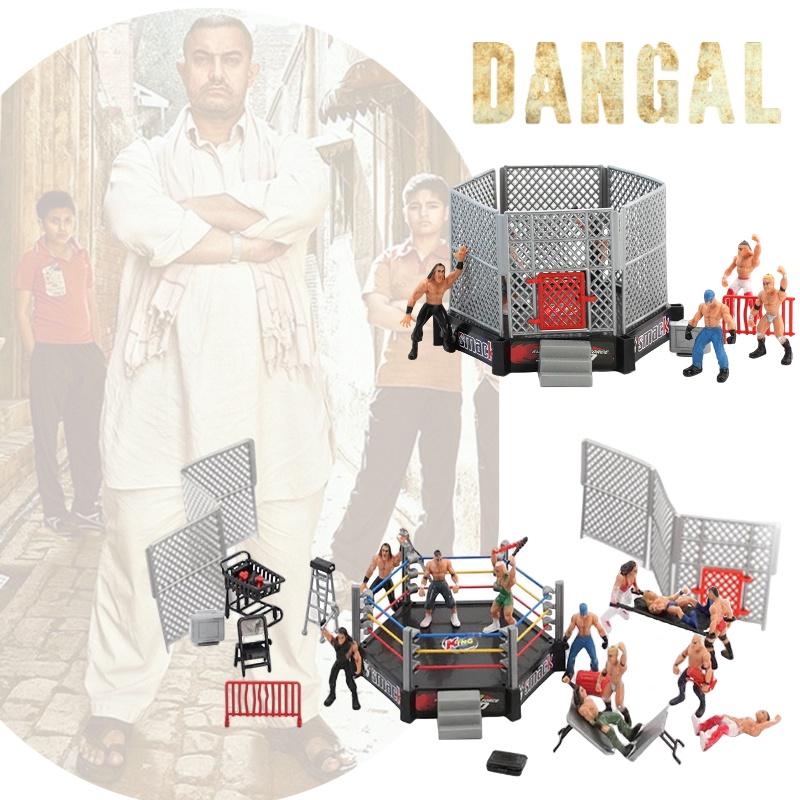 Interactive Wrestler Toy Set Diy Assembly And Static Model Perfect For Children