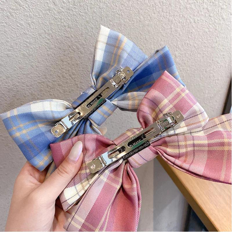 Oversized Bow Hairpin Kawaii Girl Hair Clip Women Ribbon Girls Hairgrip Korean Cute Floral Hair Accessories