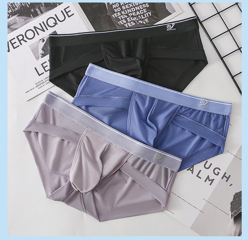 Men's Sexy Low-Waist Breathable Ice Silk Mesh Underwear