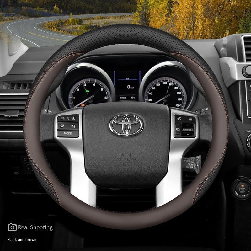 Toyota Prado/Land Cruiser 24: Coprivolante in Vera Pelle Antiscivolo Ultra-Sottile