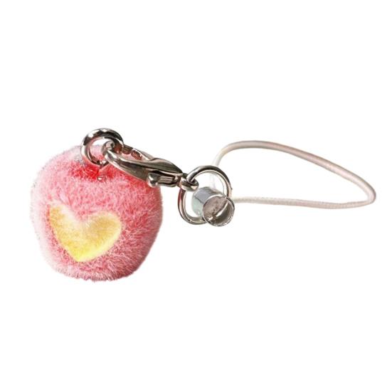 

Bag Charm Mobile Phone Chain Portable Flocking Fruit Bone Shape Lanyard Keychain Bag Hanging Accessory