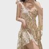 Women's Summer 2025 French-Style Floral Suspender Dress: Waist-Slimming Seaside Holiday Skirt