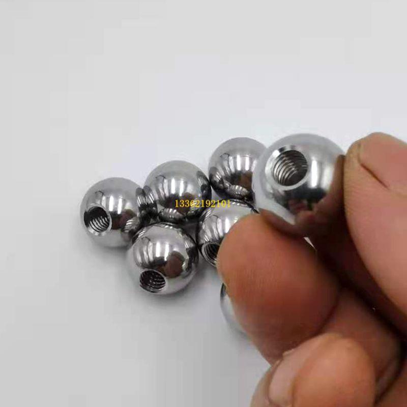 Gewindete 304 Edelstahlkugeln mit Gewindebohrungen & Zahnmuttern, Größen: 5-10mm, M3 M4.