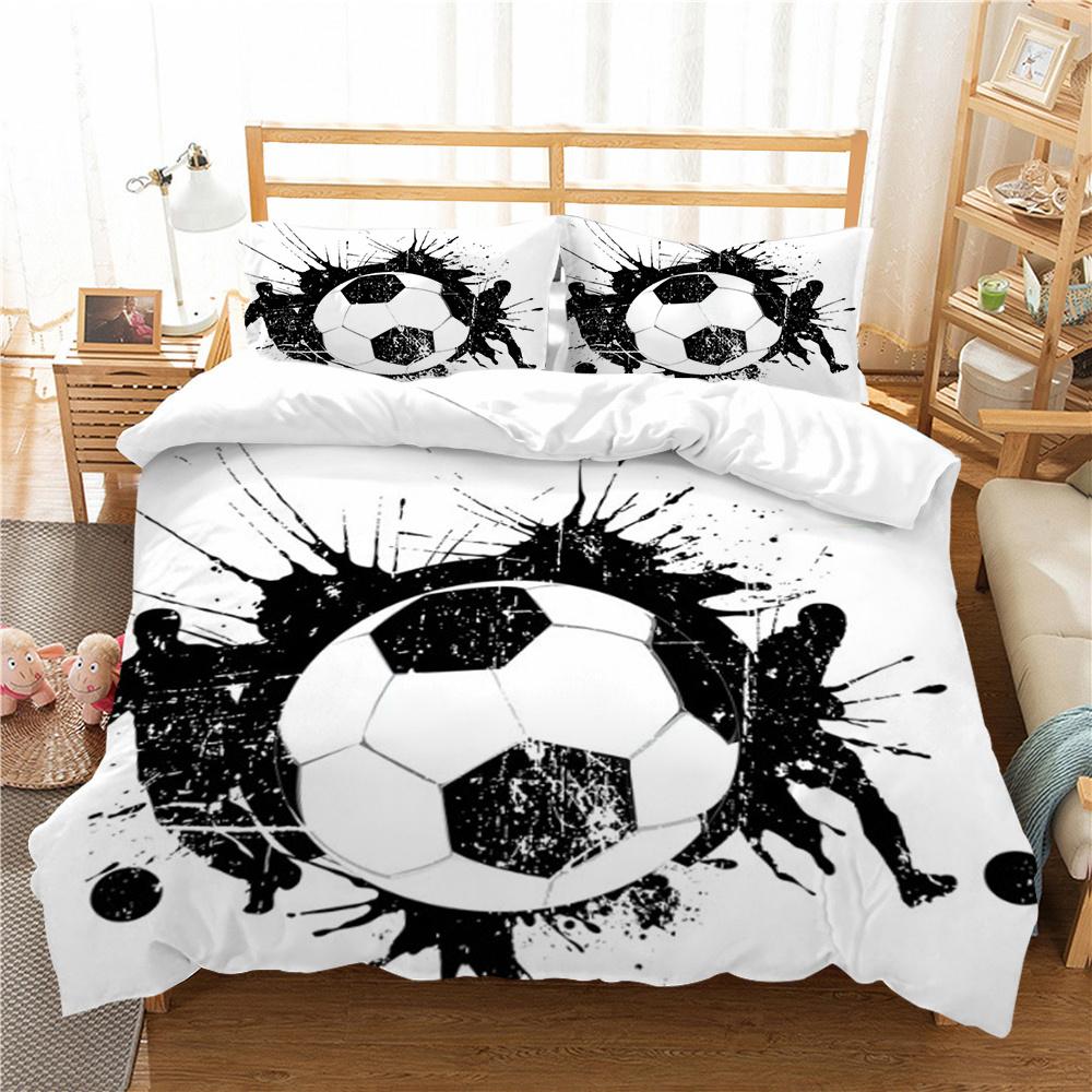 Hot Sell Football Bedding Cover Suit Cool Pattern Home Textiles Bed Set Duvet Cover Set Luxury Cover Set King Size Quilt Cover