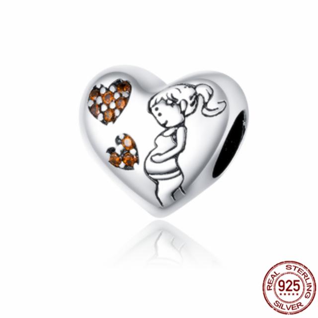 Happy Place Family Heart Shape Charm 925 Sterling Silver Bead Fit Original Fasion Bracelet Necklace Jewelry Women Gift
