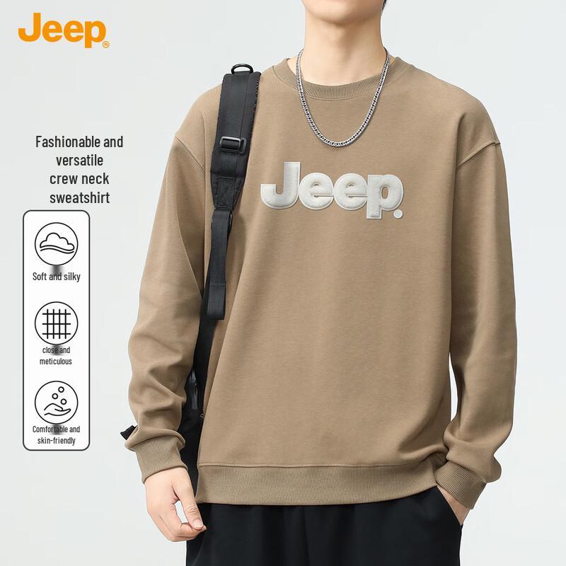 JEEP Men's Casual Crew Neck Pullover Sweatshirt