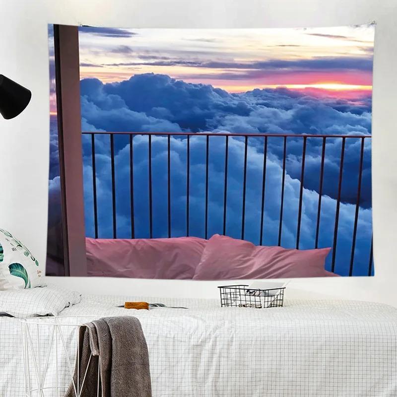 Home Wall Decoration Tapestry Window Scenery Background Hanging Cloth Bedroom Living Room Tapestry