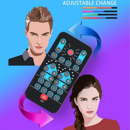 Mini Cambiador de Voz, Micrófono de Mano Cambiador de Voz Dispositivo Disfrazador de Voz, 8 Efectos de Sonido, Máquina de Efectos de Sonido, Cambiador de Voz Multifunción para
