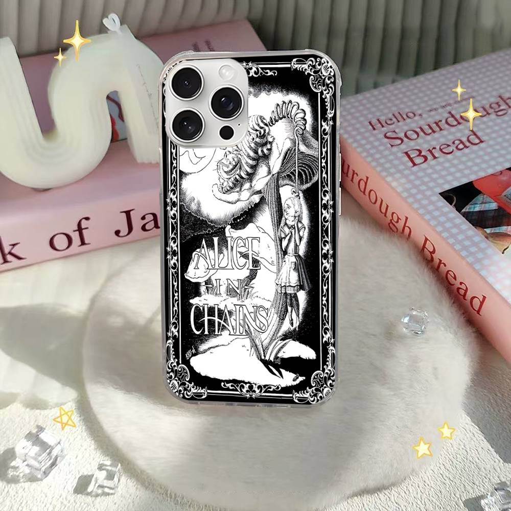 

Band Alice In Chains For iPhone 17 16 15 14 Plus 13 12 11 Pro Max Phone Cover Back Satin Colorful Surface iPhone 12pro max