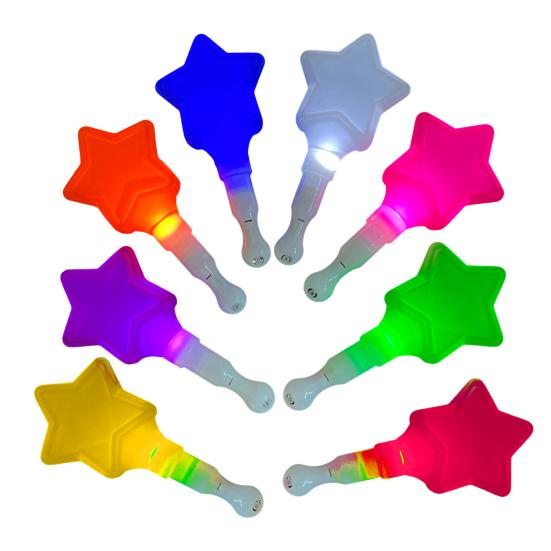 

Светодиодная светящаяся палочка с 3 режимами освещения, в форме звезды или сердца, красочная светящаяся палочка для концертных вечеринок Star