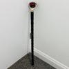 93.98 cm Beautiful Brass Handle Wooden Spiral Walking Stick-Unisex Designer Walking Cane