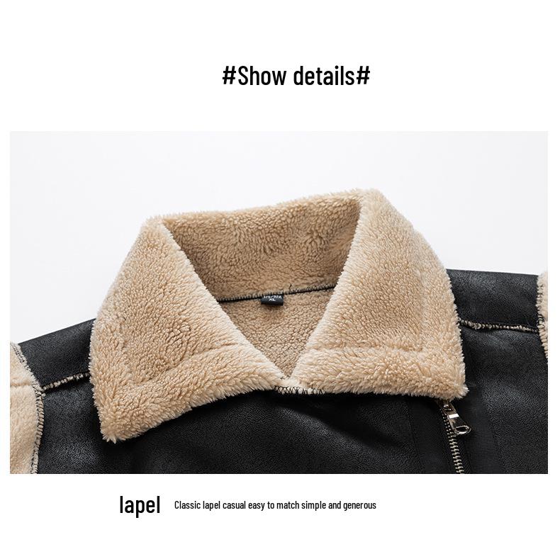 D011 Suede Lambswool Sleeveless Jacket – Lightweight, Warm, and Fleece-Lined for Autumn/Winter