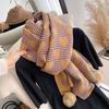 New Autumn and Winter Scarf for Women Small Love  Imitation Cashmere  Versatile Shawl Warm Korean Style Scarf