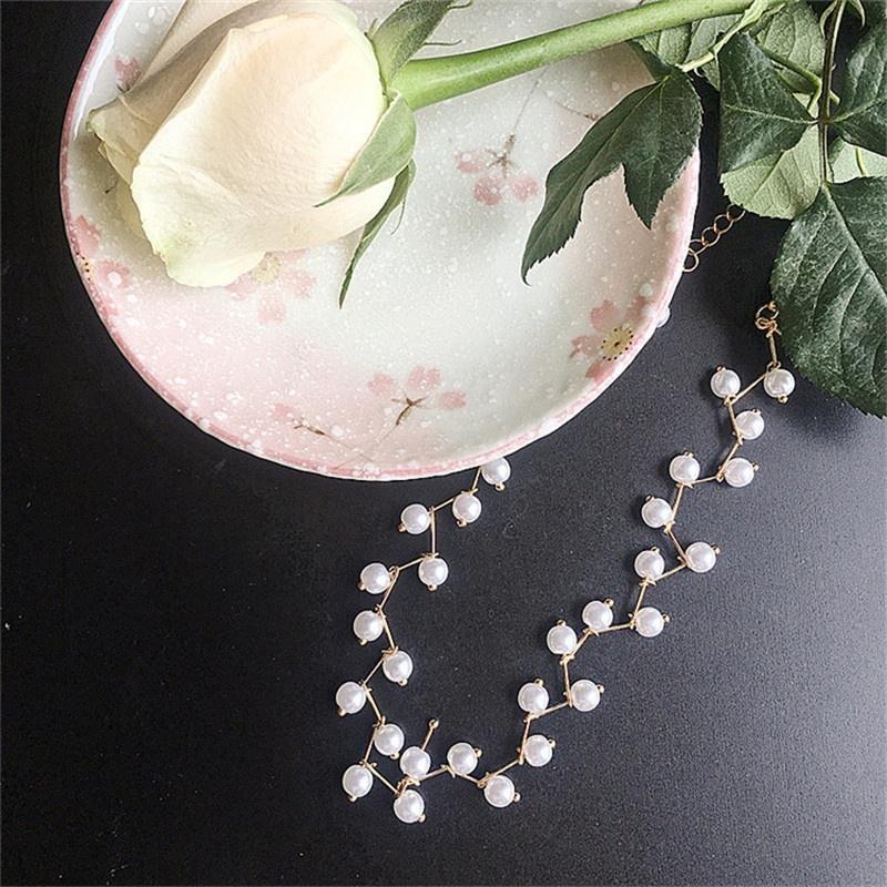 Short Simple Simulated Pearl Clavicle Chain Female Creative Sweet Student Neck Jewelry Necklace