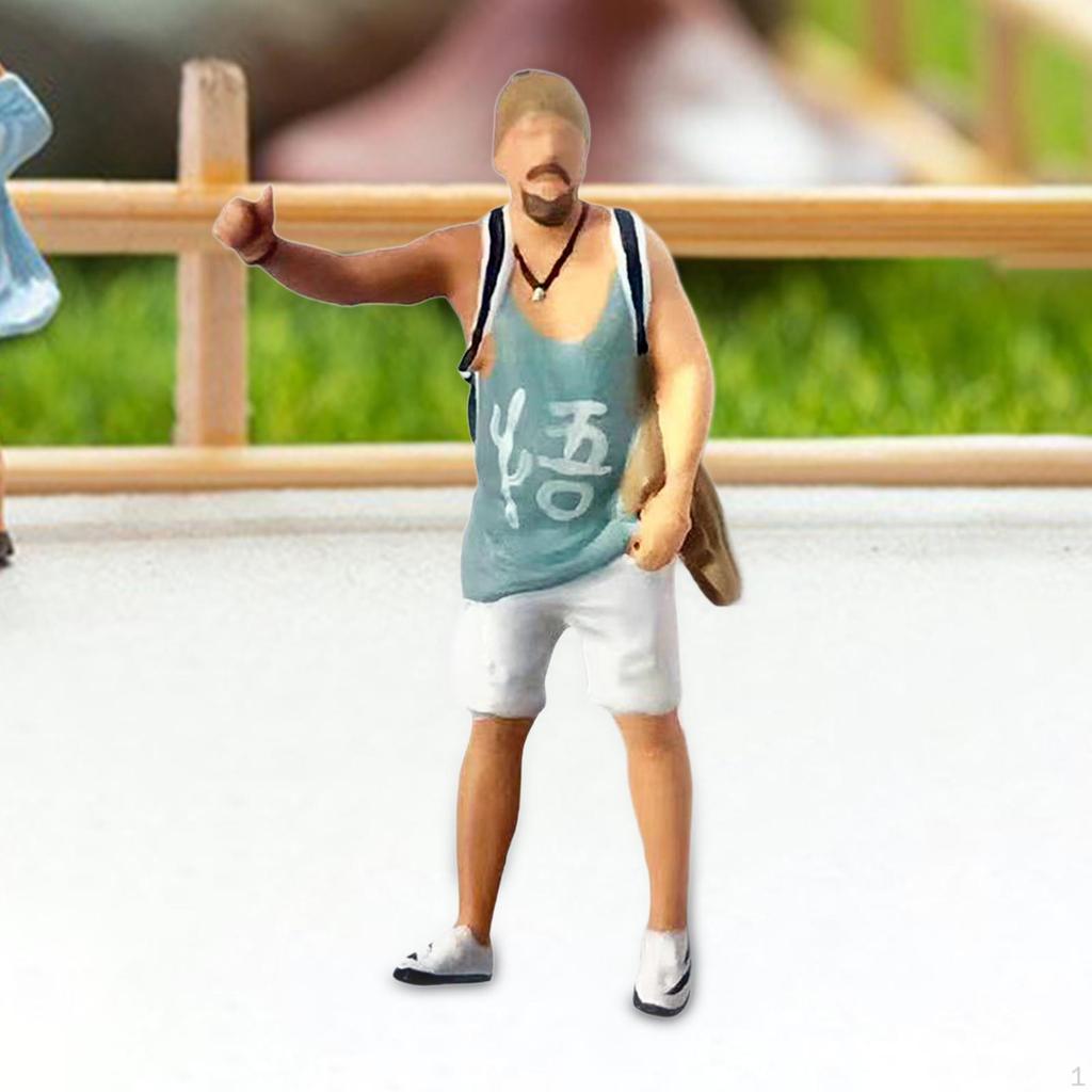 1/64 Men Model Mini People Ornament Diorama Scenery Photography Props Sand Table Simulation