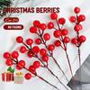 10/20pcs Chritmas Home Decor Party Chritmas Tree Decorations Living Room Foam Desk Ornament Simulated Red Fruit Flower DIY Gift