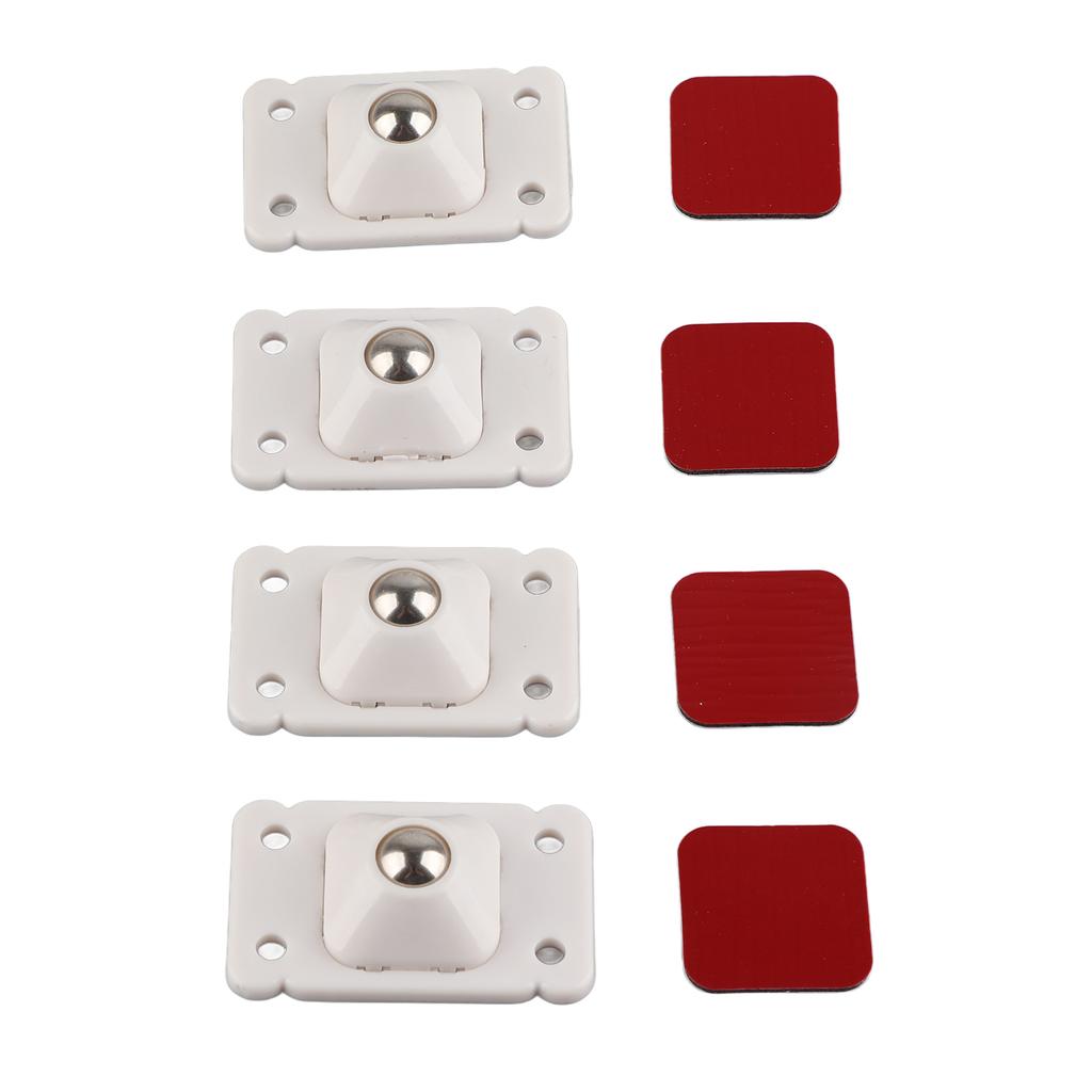 8Pcs Self Adhesive Wheels 360 Degree Universal Casters Pulleys Low Noise for Trash Can Storage Box