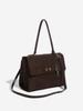 Suede Messenger Tote: Large Commuter Crossbody Handbag for Laptops
